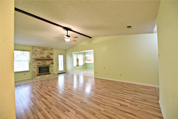 Empty room, Fireplace, Interior, Wood Texture Flooring