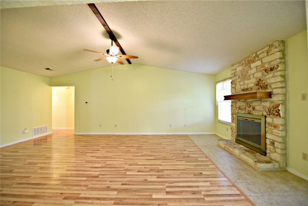 Empty room, Fireplace, Interior, Wood Texture Flooring