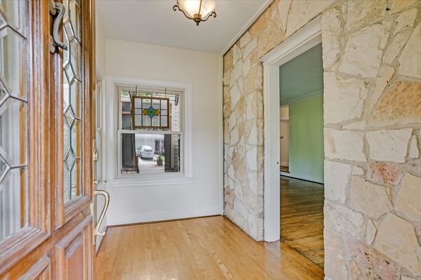 Interior, Stone Walls, Wood Texture Flooring