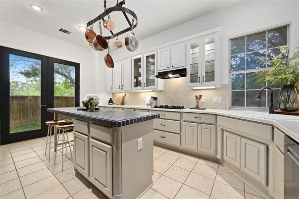 Interior, Kitchen, Recessed Lighting, Tile Countertops