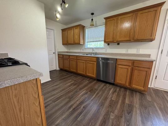 Interior, Kitchen, Wood Texture Flooring