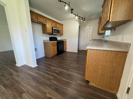 Interior, Kitchen, Wood Texture Flooring