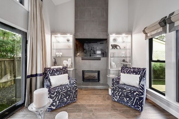 Fireplace, Interior, Wood Texture Flooring