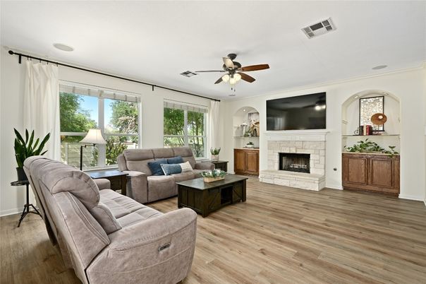 Fireplace, Interior, Living room, Wood Texture Flooring