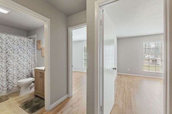 Bathroom, Interior, Wood Texture Flooring