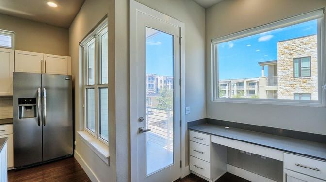 Interior, Recessed Lighting, Stainless Steel Appliances, Wood Texture Flooring