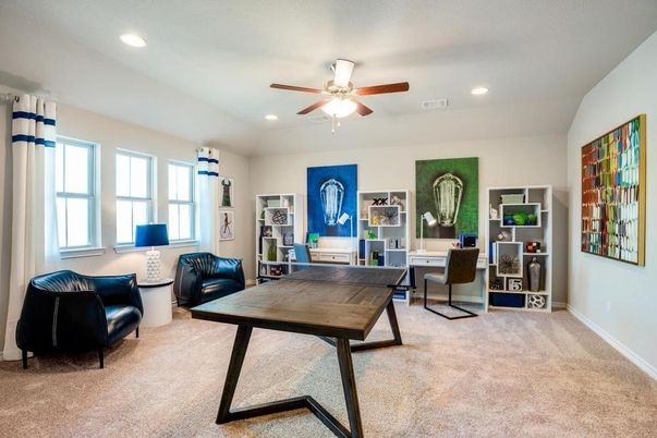Home Office, Interior, Recessed Lighting