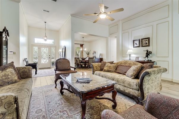 Dining room, Interior, Living room, Pendant Lights, Wood Texture Flooring