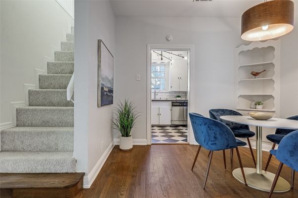 Dining room, Interior, Wood Texture Flooring
