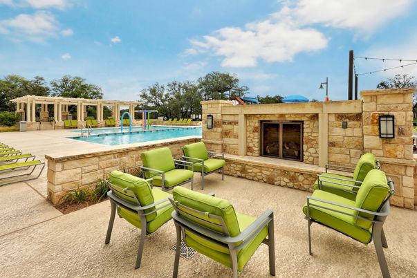 Exterior, Fireplace, Pool