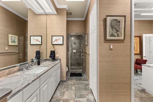 Bathroom, Dual Sink Vanities, Glass Shower, Interior