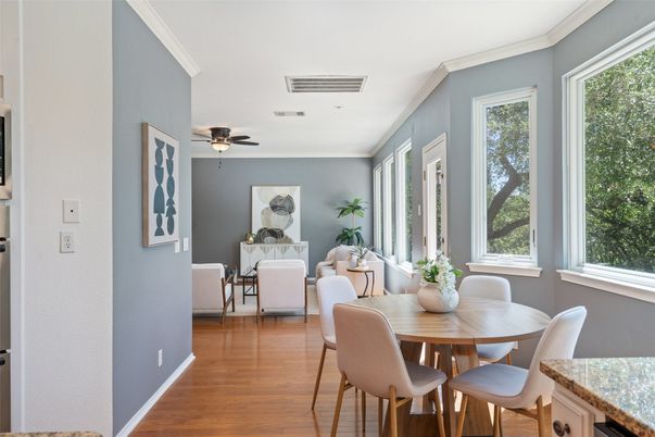 Dining room, Interior, Wood Texture Flooring