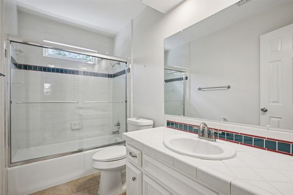 Bathroom, Glass Shower, Interior, Tile Countertops