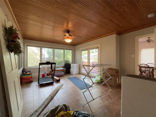 Fitness Equipment, Interior, Wooden Ceilings