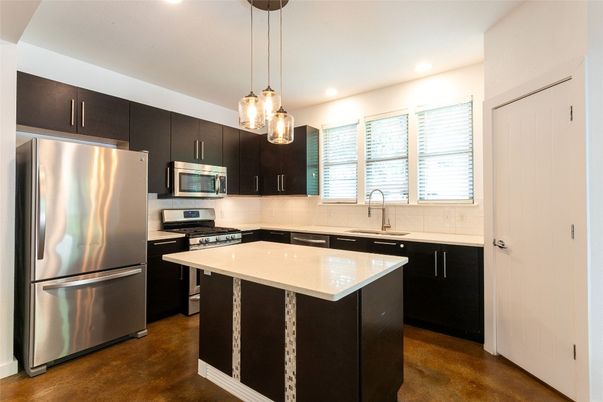Interior, Kitchen, Pendant Lights, Recessed Lighting, Stainless Steel Appliances