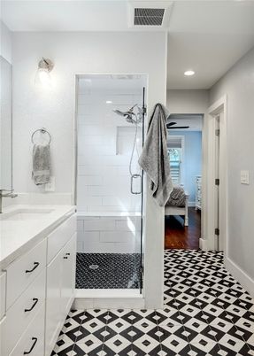 Bathroom, Interior, Recessed Lighting