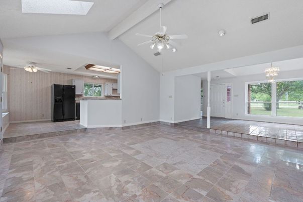 Chandelier, Empty room, Interior, Kitchen