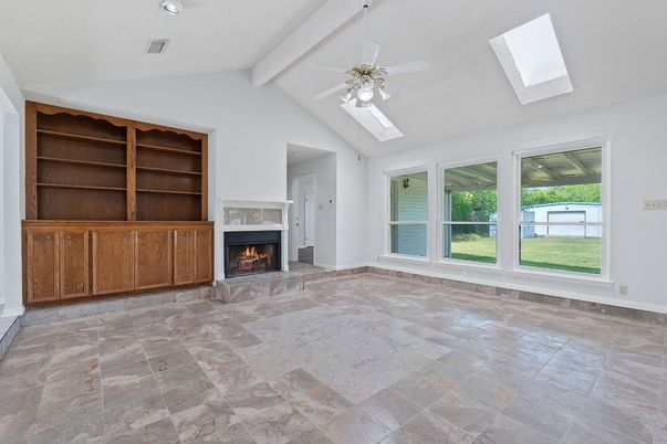 Empty room, Fireplace, Interior