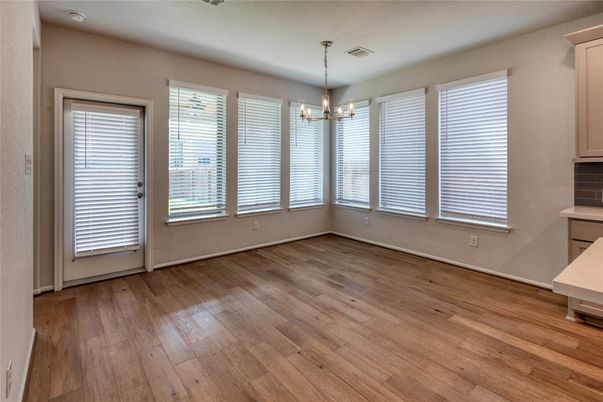 Chandelier, Empty room, Interior, Pendant Lights, Wood Texture Flooring