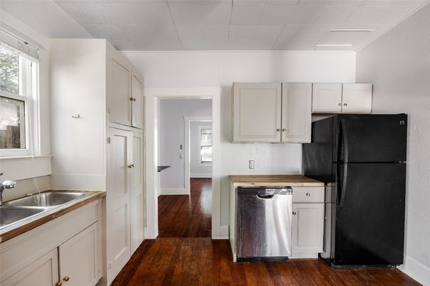 Interior, Kitchen, Wood Texture Flooring