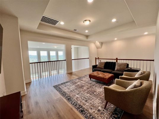 Interior, Living room, Recessed Lighting, Water, Wood Texture Flooring