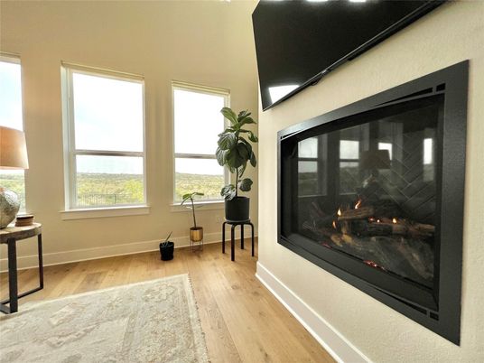 Fireplace, Interior, Wood Texture Flooring