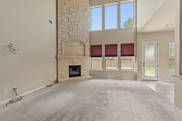 Empty room, Fireplace, Interior, Stone Walls