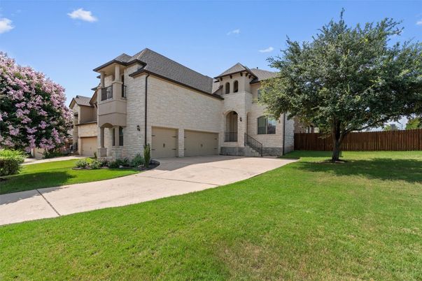 Attached, Backyard, Exterior, Facade, Brick Facade, Mediterranean