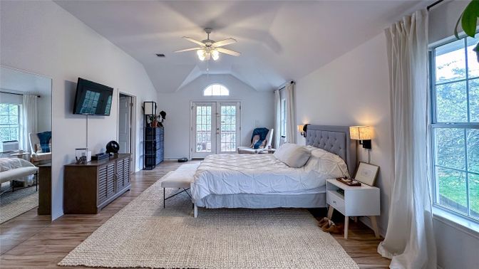 Bedroom, Interior, Wood Texture Flooring