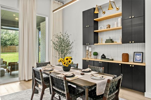 Dining room, Interior, Wood Texture Flooring