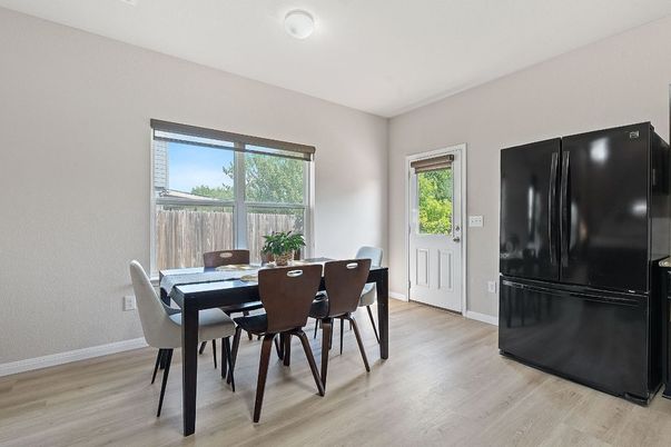 Dining room, Interior, Wood Texture Flooring