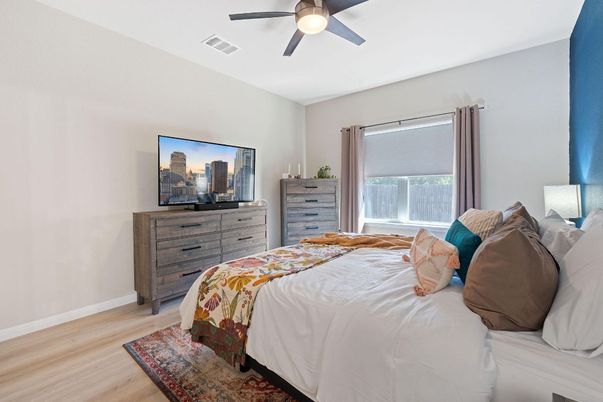 Bedroom, Interior, Wood Texture Flooring