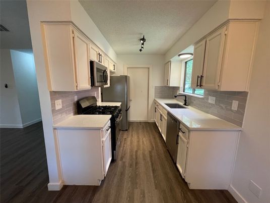 Interior, Kitchen, Wood Texture Flooring