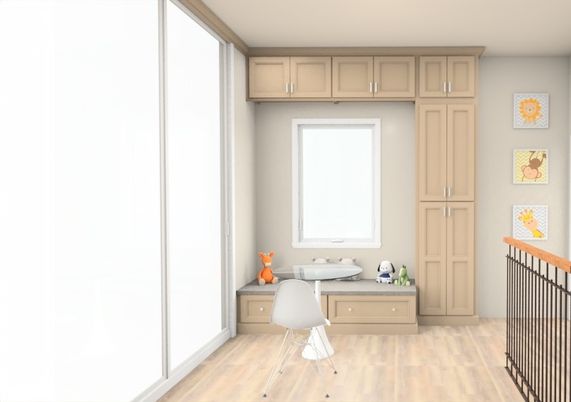 Home Office, Interior, Wood Texture Flooring