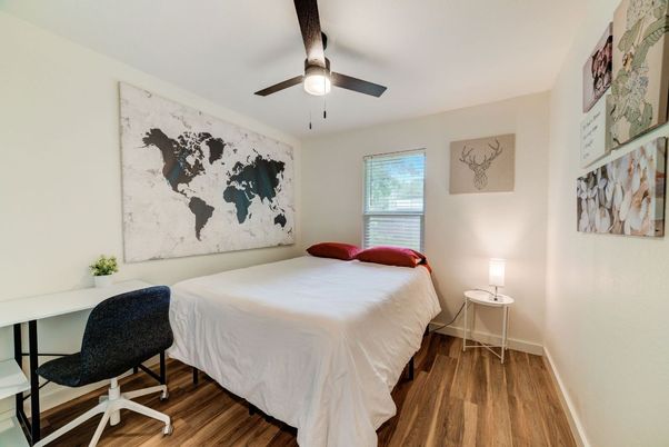 Bedroom, Interior, Wood Texture Flooring