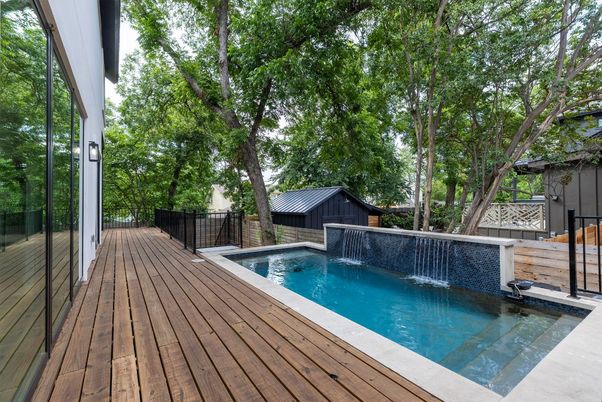 Exterior, Pool, Wood Texture Flooring