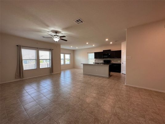 Empty room, Interior, Kitchen, Recessed Lighting