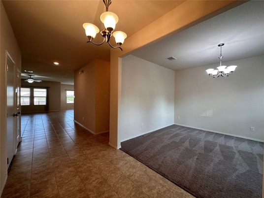 Chandelier, Empty room, Interior, Recessed Lighting