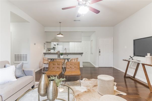 Dining room, Interior, Kitchen, Pendant Lights, Wood Texture Flooring