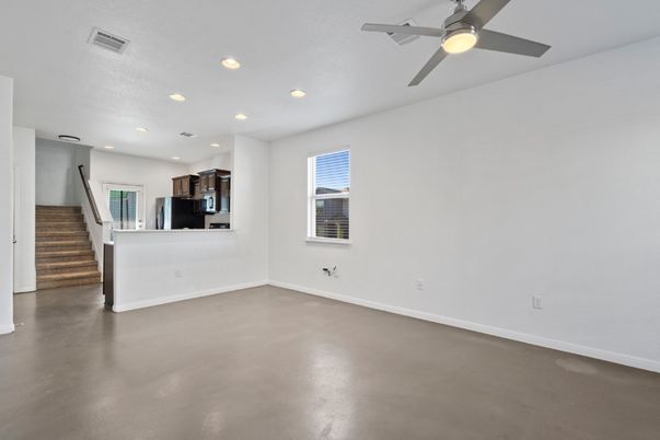 Empty room, Interior, Kitchen, Recessed Lighting