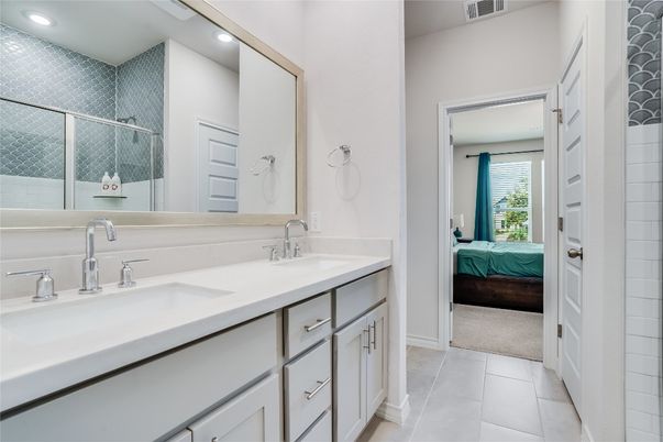 Bathroom, Bedroom, Dual Sink Vanities, Interior, Recessed Lighting