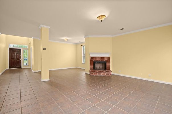 Empty room, Fireplace, Interior