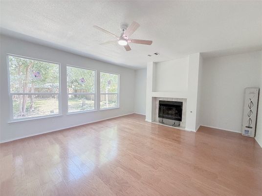 Empty room, Fireplace, Interior, Wood Texture Flooring