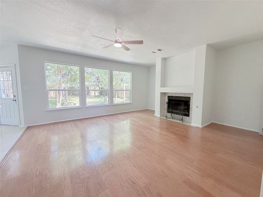 Empty room, Fireplace, Interior, Wood Texture Flooring