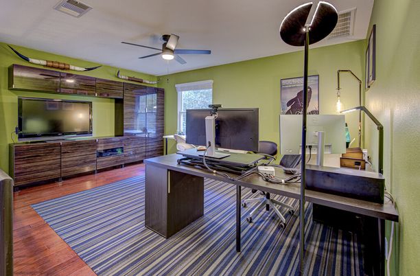 Home Office, Interior, Wood Texture Flooring