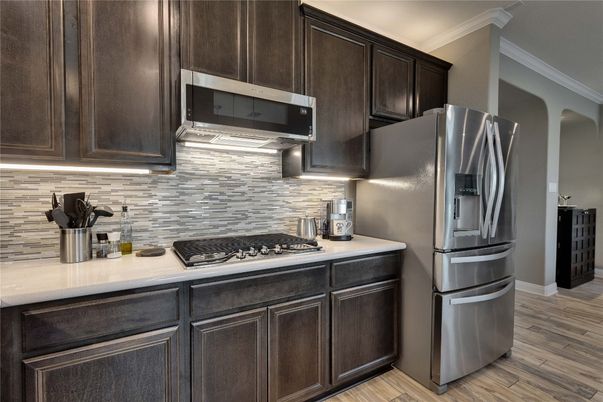 Interior, Kitchen, Wood Texture Flooring