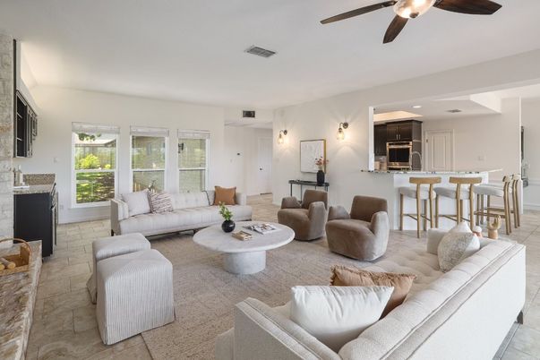 Interior, Kitchen, Living room, Recessed Lighting
