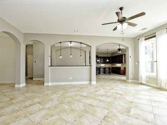 Empty room, Interior, Kitchen, Pendant Lights, Recessed Lighting
