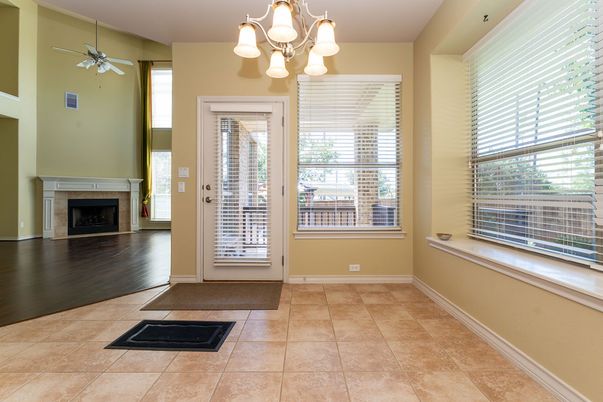 Chandelier, Empty room, Fireplace, Interior, Wood Texture Flooring