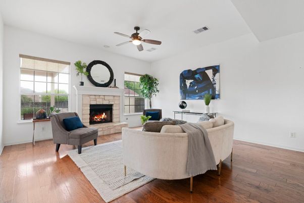 Fireplace, Interior, Living room, Wood Texture Flooring